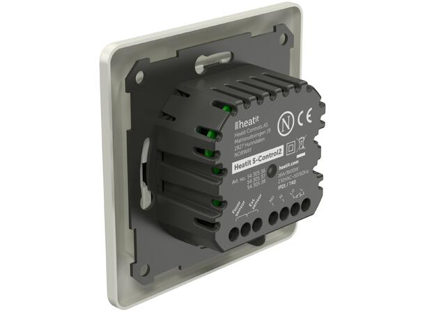 Heatit S-Control2  Hvit 9010 Termostat  3600W  16A  Hvit RAL 9010