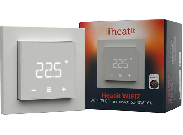 Heatit WiFi7  Hvit RAL 9003 Wi-Fi/BLE termostat  3600W  16A