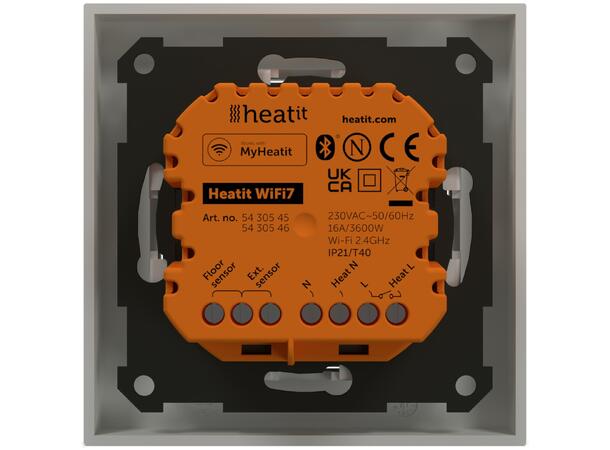 Heatit WiFi7  Hvit RAL 9003 Wi-Fi/BLE termostat  3600W  16A