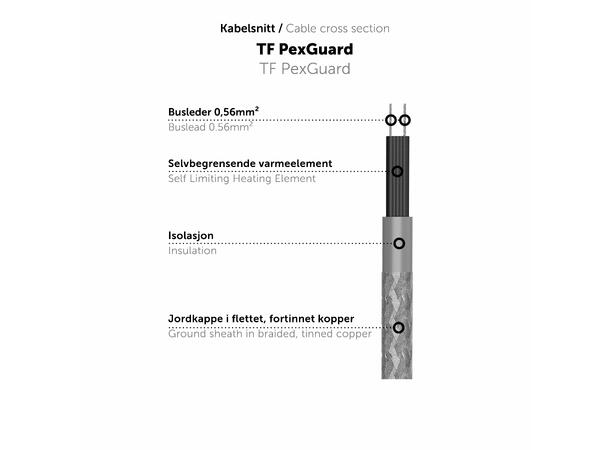 TF PexGuard - rør i rør  10W SBG - frostsikring Pex-vannrør  10W/m