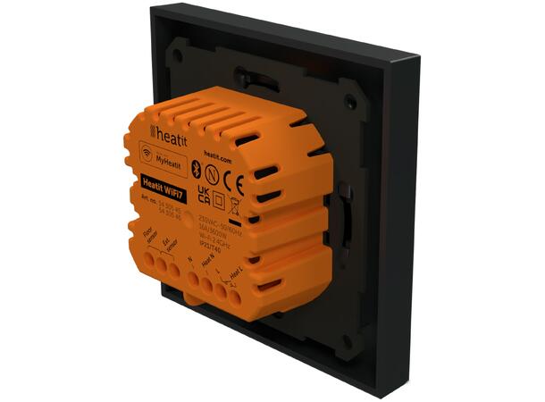 Heatit WiFi7  Sort Matt Wi-Fi/BLE termostat  3600W  16A