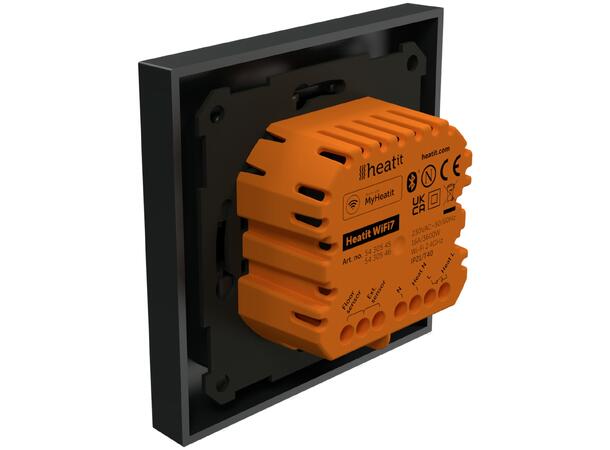 Heatit WiFi7  Sort Matt Wi-Fi/BLE termostat  3600W  16A